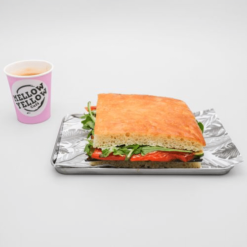 Grillgemüse Foccacia mit Kaffee Menü