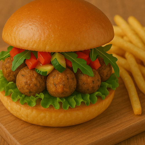Falafel-Gemüse Burger
