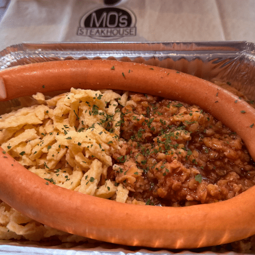 Linsen, Spätzle & Hähnchenseidenwürstchen