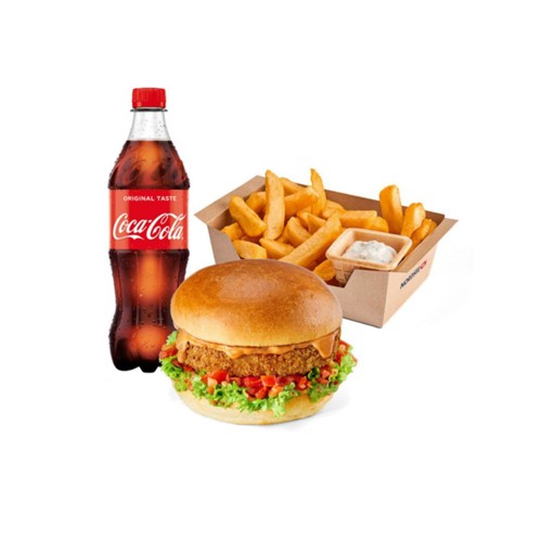 Lachs Burger Deluxe Menü