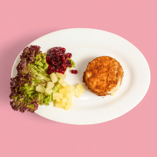 Panierter, gebackener Camembert
