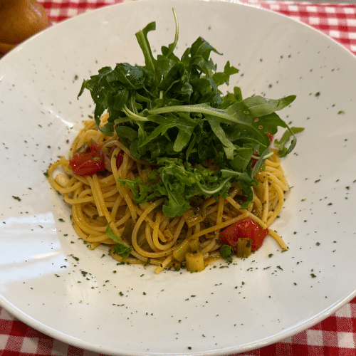 Pasta Rucola Pomodorini (pikant)
