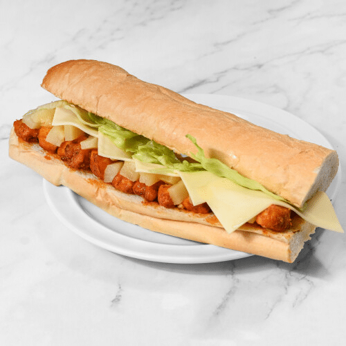 Croque Hähnchen Ananas