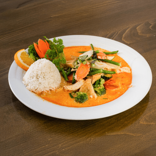 Rotes Thai-Curry mit Tofu (vegetarisch)