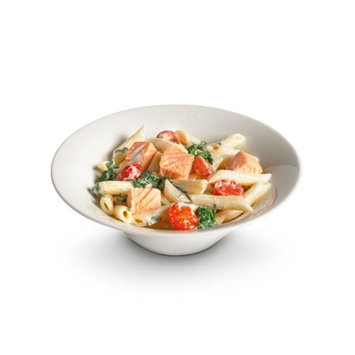 Lachs-Pasta mit Blattspinat