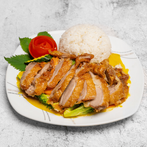 Knusprige Ente Gelb-Curry (scharf)
