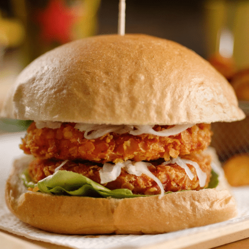 Doppelt Crispy-Chickenburger