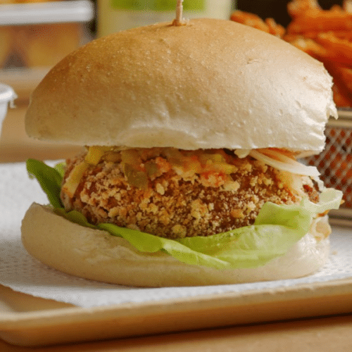 Sweet-Potato and Bean Burger (vegan)