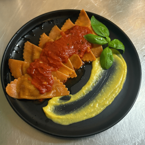 Mezzelune mit Kürbis