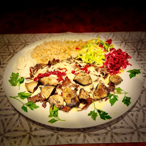 Mantar Ve Kasarli Döner Kebab