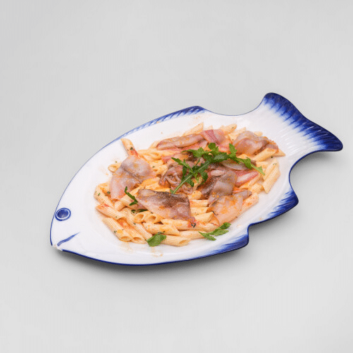 Gegrillte Calamari mit Penne Rigate