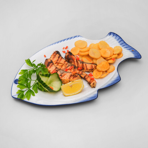 Lachsfilet mit Penne Rigate