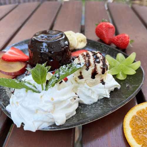 Hausgemachte Hot Brownie