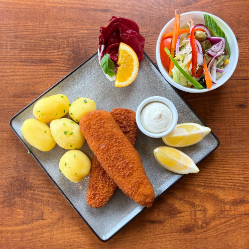 Paniertes Seelachsfilet