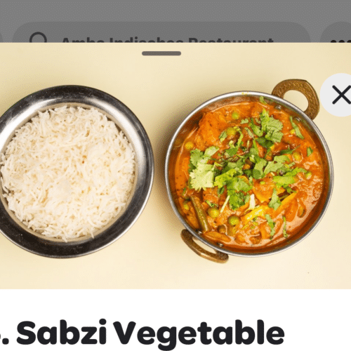 Sabzi Vegetable Curry mit verschiedenen Gemüsesorten,