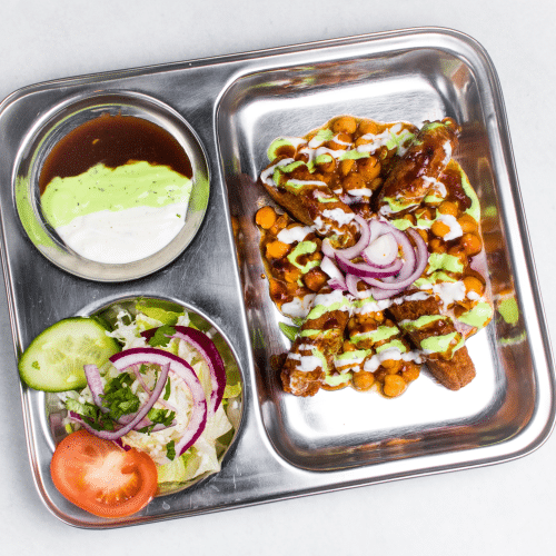 Alu Tikki Chaat (vegan)