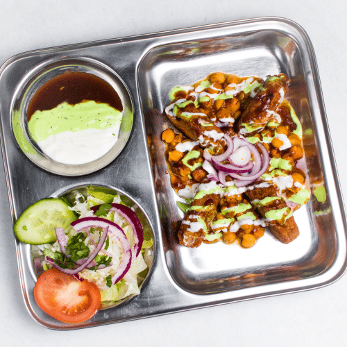 Alu Tikki Chaat (vegetarisch)