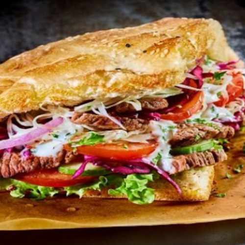 Drehspießfleisch 1/2 Fladen