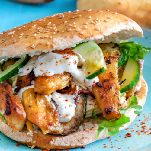 Hähnchen Döner 1/4 Fladen Brot