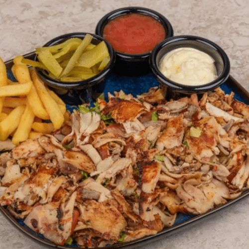 Hähnchen Schawarma Teller (Habibi-Baba-Angebot))