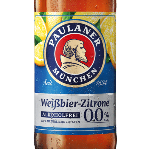 Paulaner Hefeweizen alkoholfrei Zitrone 0,5l