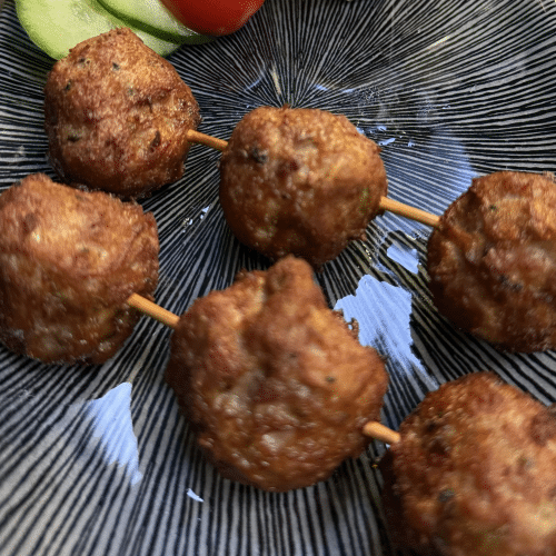 Fleischbällchen Spieß