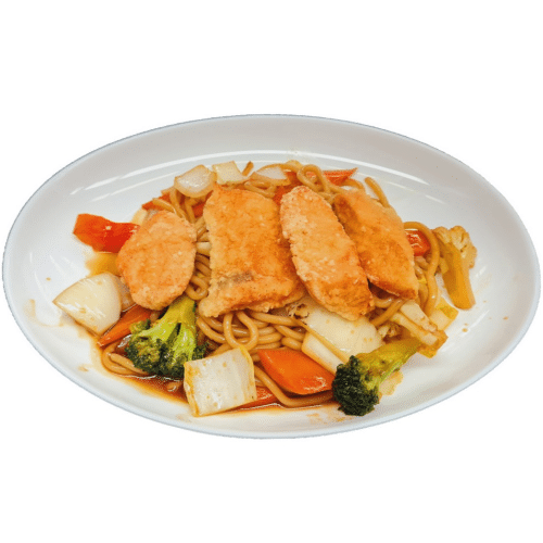 Udon Nudeln mit Lachs