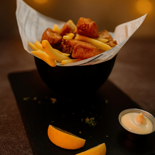 Fish and Chips mit Aioli