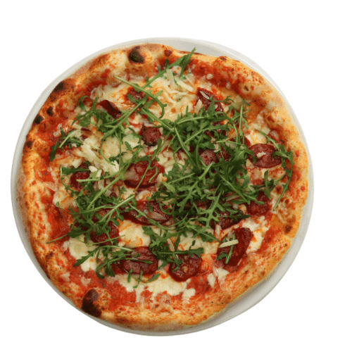 Pizza mit Chorizio Wurst