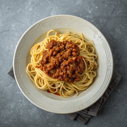 Spaghetti mit Soße Bolognese