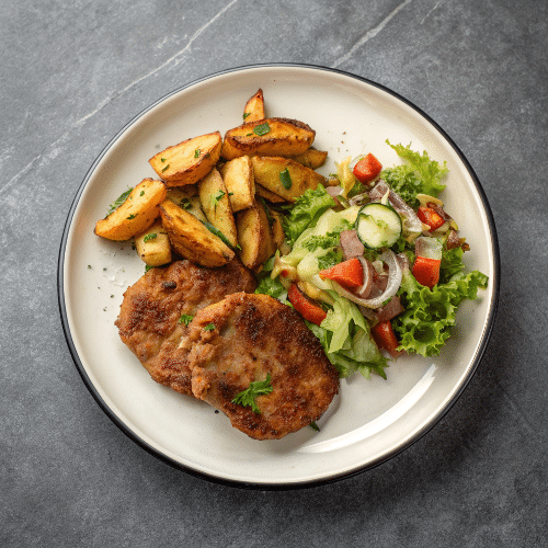 Zwiebelschnitzel vom Schwein