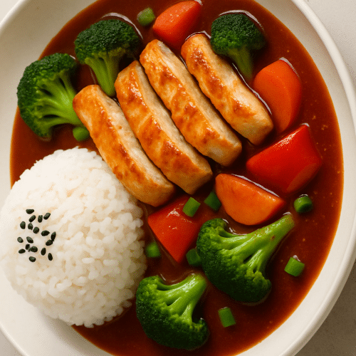 Szechuan Soße mit Hähnchen (süß & scharf)