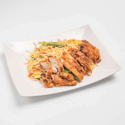 Eiernudeln mit knuspriger Ente