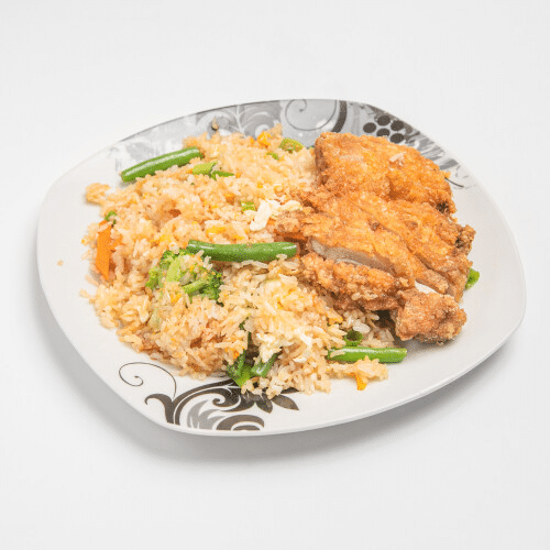 Eierreis mit knusprigem Hähnchen