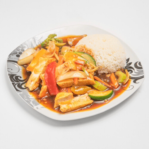 Vegetarisch Fastenspeise der Buddish