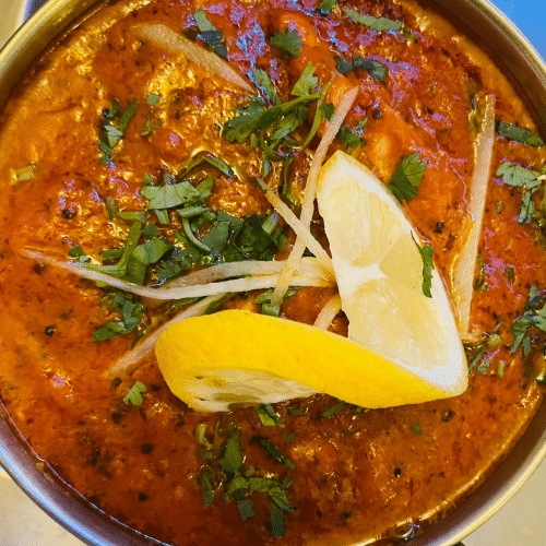 Mittagsmenü Fisch Sabzi Thali