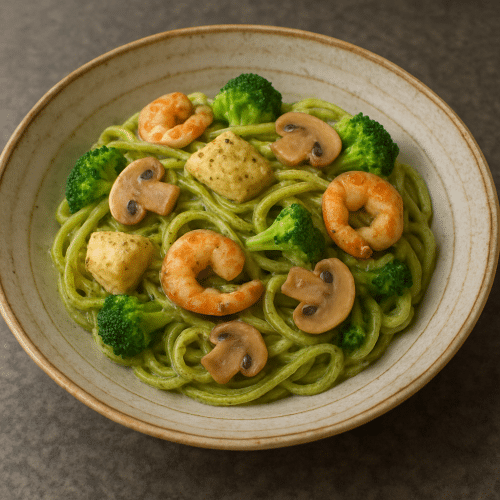 Spaghetti Pesto Pollo