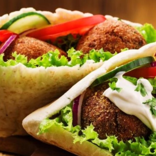 Falafel im Fladenbrot (hausgemacht)