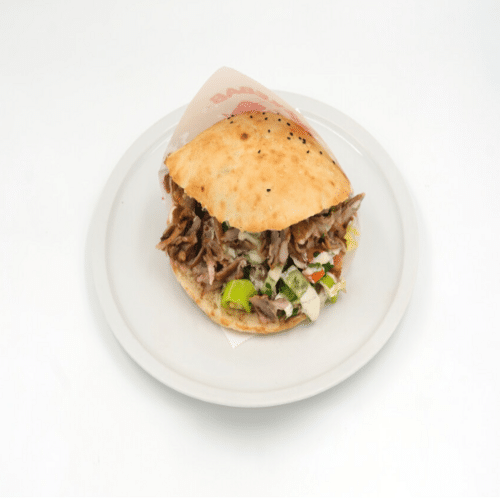 Kebap im Fladenbrot Hähnchenfleisch