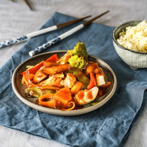 Hühnerbrustfilet mit Süß-Sauer-Sauce
