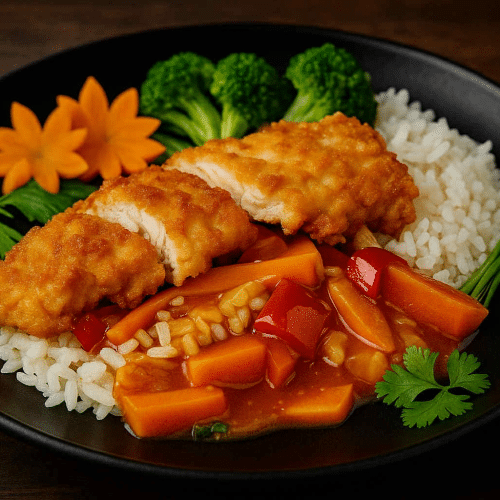 Knuspriges Hühnerfilet mit Süß-Sauer-Sauce