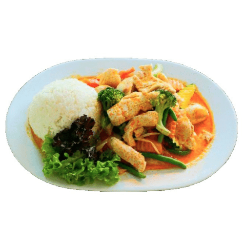 Mittagsmenü - Hähnchen Currysauce (leicht scharf) (M7)