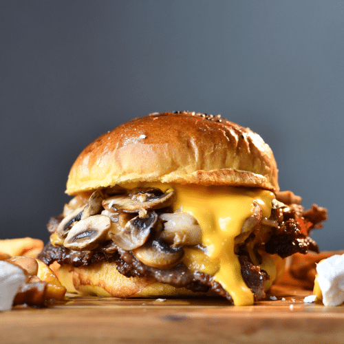 Mushroom Cheesy Smash