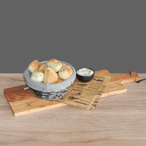 Pizzabrötchen mit Kräuterbutter (vegetarisch)