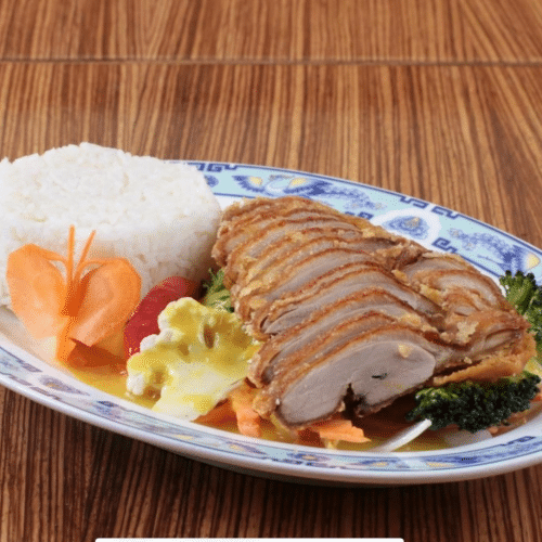 Krosse Ente mit pikanter Sauce