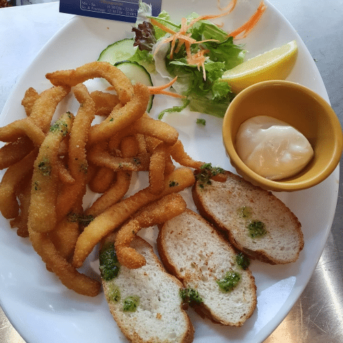 Frittierte Calamaristreifen