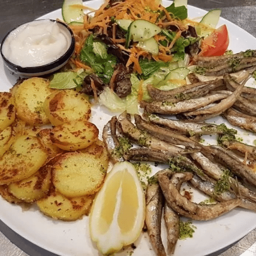 Frittierte Sardellen