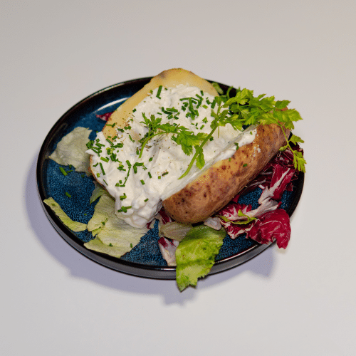 Folienkartoffel mit Tzatziki (vegetarisch)