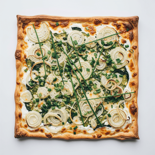 Vegetarischer Flammkuchen