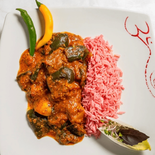 Auberginencurry (auf Wunsch vegan)